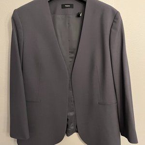 Theory charoal gray wool suit